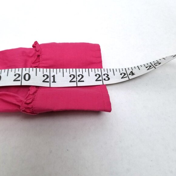 Banana Republic Ruffle Blouse XS Pink Cotton Cottagecore Romantic - Picture 8 of 8